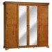 Armoire Louis Philippe Glace / Penderie 4 Portes 