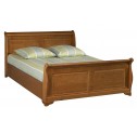 Lit bateau Louis Philippe merisier + sommier 140/190 98140