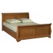 Lit bateau Louis Philippe merisier + sommier 140/190 98140