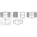 Meuble TV aluminium rideaux translucides 