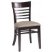 Lot de 2 chaises wengé assise brun clair CLARE