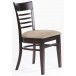 Lot de 2 chaises wengé assise brun clair CLARE
