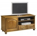 Meuble banc TV HIFI ch&ecirc;ne 1 porte 2 tiroirs 5639AR
