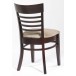 Lot de 2 chaises wengé assise brun clair CLARE