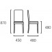 Lot de 2 chaises wengé assise brun clair CLARE