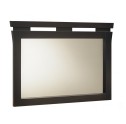 Miroir cadre pin massif teint&eacute; weng&eacute; 99004