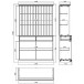 Vaisselier pin miel massif portes coulissantes 38844