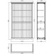 Meuble bibliothèque blanche 2 portes de style anglais 40222