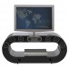 Meuble TV Chaine Hifi intégrée HDMI arrondi noir TV8805