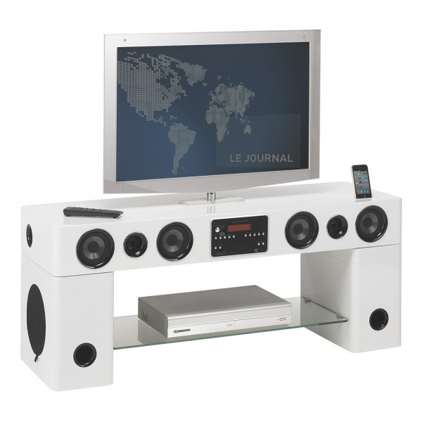 Meuble Tv Kaorka : Meuble Tv Avec Home Cinema Integre Pas Cher Sv 300 Blanc Meuble Tv Meuble Tv Kaorka : Meuble Tv Avec Home Cinema Integre Pas Cher Sv 300 Blanc Meuble Tv