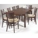 Grande table rectangle avec allonge de 6 à 8 places wengé MATTHE