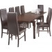 Grande table rectangle avec allonge de 6 à 8 places wengé MATTHE