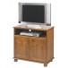 Meuble TV chêne 2 portes Plateau pivotant tabl. coulissante 5609AR