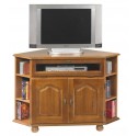 Meuble TV d'angle ch&ecirc;ne 2 portes 1 abattant 5651