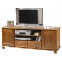 Meuble TV Banc Chêne 2 Portes 2 Tiroirs