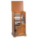 Meuble rack hifi plaqué merisier dessus relevable 6716