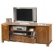 Meuble TV banc chêne 2 portes 2 tiroirs