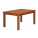 Table rectangle / carrée 6 à 8 places teintée merisier JADON