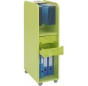 Meuble de bureau mobile 2 tiroirs et rangement dossiers suspendus