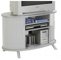 Meuble TV Hifi aluminium 2 rideaux translucides