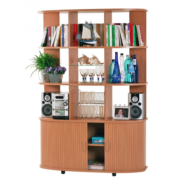 sous forme de living et bibliothèque