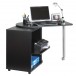 Bureau informatique noir pivotant