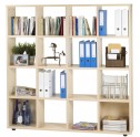 Rayonnage 16 cases cubiques erable
