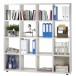 Rayonnage 16 cases cubiques gris