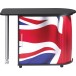Bureau informatique noir drapeau britannique