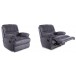 Ensemble de  2 Fauteuils Relax Tissu Gris