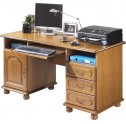 Bureau Ministre Informatique Ch&ecirc;ne Rustique