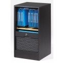 Classeur &agrave; Rideau Noir hauteur 76 cm