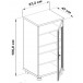 Rack Hi Fi chêne 1 porte vitrée 5615