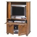 Meuble cache TV 4 portes 1 abattant chêne 5622