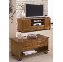 Ensemble Meuble TV et Table basse ch&ecirc;ne rustique