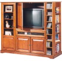 Living meuble cache TV Camif 5 portes 1 abattant merisier 67221