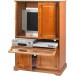 Meuble cache TV 4 portes 1 abattant merisier 6722