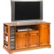Meuble TV HIFI merisier grand écran + Range CD 6734P