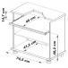 Meuble TV chêne 2 portes Plateau pivotant 5609AR
