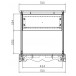 Chevet 1 tiroir 1 niche style anglais blanc 40101
