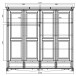 Grande armoire 4 portes 4 tiroirs style anglais blanc 40204