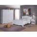 Lit 140 x 190 style anglais blanc 40140