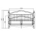 Lit 160 x 200 style anglais blanc  40160