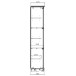 Bibliothèque style anglais blanc 9 portes vitrées 40509