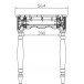 Table à écrire style anglais blanc 2 tiroirs 40150