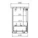 Bonheur du jour + surmeuble style anglais blanc 4 tiroirs 40152