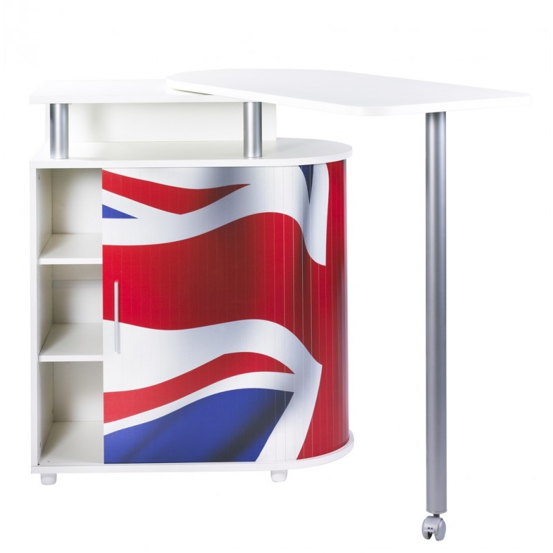 Desserte de cuisine avec table pivotante union jack beaux ... Cuisine avec table integree