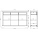 Bahut / buffet bas 3 portes 3 tiroirs style anglais blanc 40803