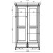 Grande armoire 2 portes 2 tiroirs style anglais pin miel 38202
