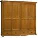 Grande Armoire Penderie Pin Miel de Style Anglais 